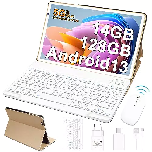 FACETEL Tablet 10 Pulgadas Android 13 Tablet Octa-Core 14GB RAM 128GB ROM