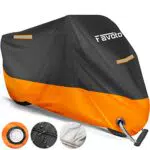 Favoto Funda para Moto Cubierta de Moto 210D Impermeable Protectora con Banda Reflectante a Prueba de Sol Lluvia Polvo Viento Nieve Excremento de Pájaro al Aire Libre