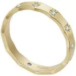 Fossil Anillo Para Mujer Sadie, Ancho: 3.8mm Anillo De Acero Inoxidable Dorado