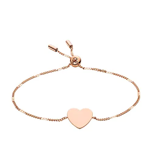 Fossil Pulsera Para Mujer Classics, Longitud Min.Interior:165mm Pulsera Acero Inoxidable Oro Rosa