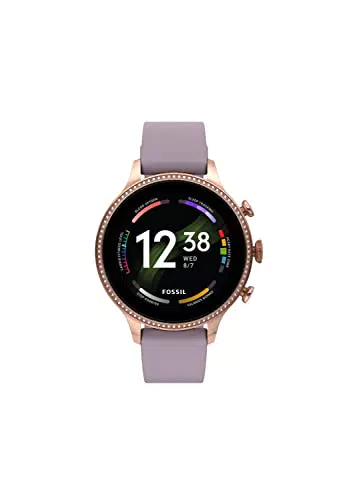 FOSSIL Reloj digital con pantalla táctil para mujer con Alexa integrada y correa de silicona FTW6080