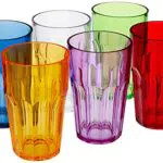 Fratelli Guzzini Happy Hour, Juego de 6 vasos esmerelados de plástico
