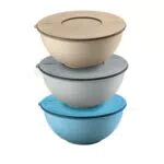 Fratelli Guzzini Juego de 3 recipientes con tapas, 16 cm