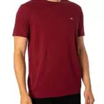 GANT Camiseta Reg Shield SS, Plumped Red, S para Hombre