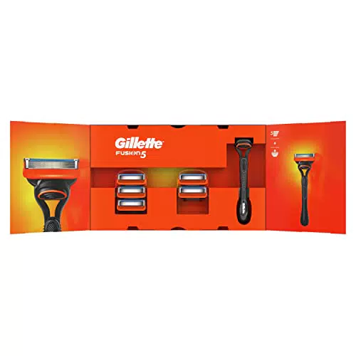 Gillette Fusion 5 Maquinilla de Afeitar Hombre + 6 Cuchillas de Afeitar de Recambio