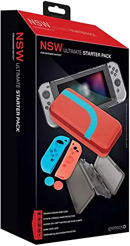 Gioteck - Starter Pack - Carcasa con Fundas protectores para Joycon