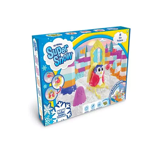 GOLIATH Super Snow - Ice Palace - Magic Sand - A Partir de 3 años - Textura Suave al Tacto - No se Seca - La Caja de Juegos se Convierte en un Palacio