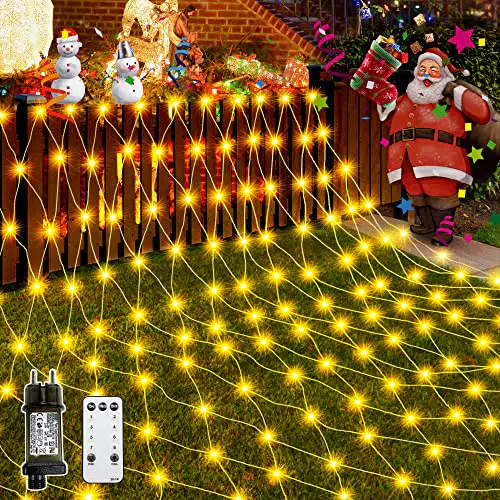 GYLEFY Guirnaldas Neta Luces, 200 LED 3M x 2M Luz de Red con Remote y Timer