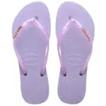 Havaianas Slim Glitter Flourish, Chanclas Mujer, Morado