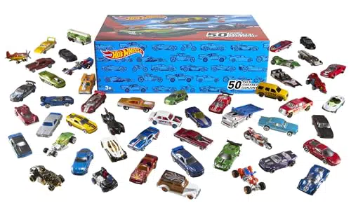 Hot Wheels Pack 50 Vehículos, coches de juguete