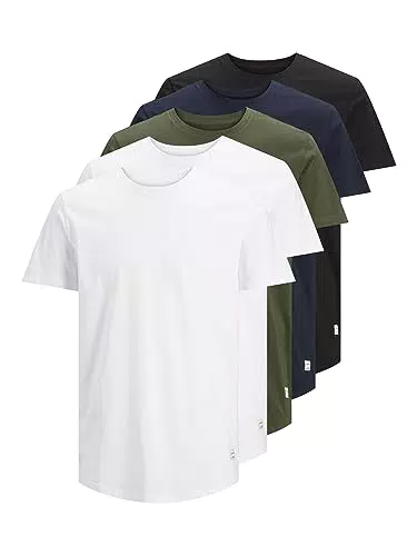 Jack & Jones Jjenoa tee SS Crew Neck 5pk MP Camiseta