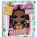 L.O.L. Surprise! LOL Surprise OMG World Travel Muñeca de Moda Sunset - con 15 sorpresas Que Incluyen Vestido