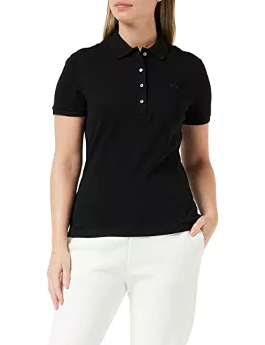Lacoste PF5462 Polo, Noir, 46 para Mujer