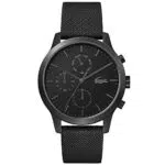 Lacoste Reloj Analógico de Cuarzo multifunción para hombre con Correa en piel Negro - 2010997