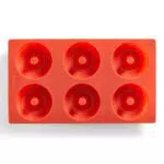 Lékué 0620406R01 Molde Silicona Repostería Doughnut 6 cavidades Rojo