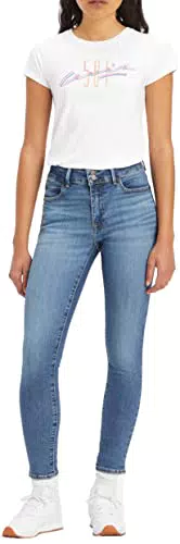 Levi's 711 Double Button Vaqueros Mujer, Blue Wave Mid