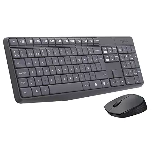 Logitech MK235 Combo Teclado y Ratón para Windows, con Receptor USB