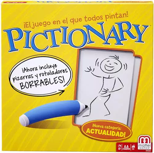 Mattel Games Pictionary, juego de mesa para dibujar +8 años