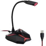 Micrófono USB para computadora de juegos, micrófono de escritorio para PC