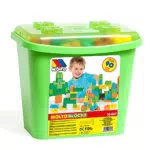 Moltó-Caja de Bloques con 90 piezas, color verde 16467
