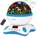 Moredig Proyector Estrellas Bebé, Lámpara Proyector Infantil Luz Nocturna con Rotación y Música
