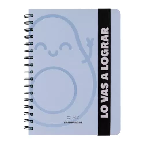 Mr.Wonderful Agenda Wonder 2024 Semanal, azul, Lo vas a lograr
