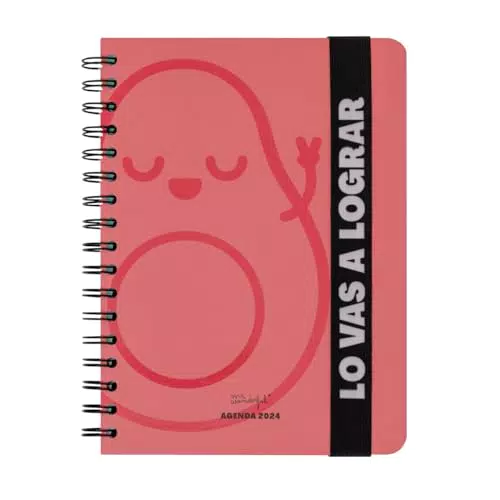 Mr.Wonderful Agenda Wonder 2024 Semanal, rosa, Lo vas a lograr