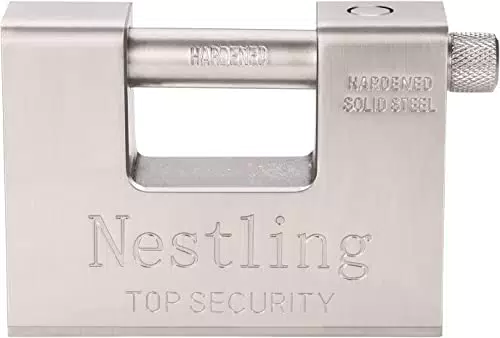 Nestling 5 Llaves 1.1 KG Candado de Seguridad, Rectangular Súper Resistente 20 '40' Contenedor Garaje Garaje Persiana Cadena Candado