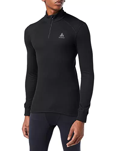 Odlo Hombre Camiseta de manga larga de ropa interior funcional con cremallera ACTIVE WARM ECO