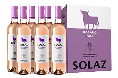 Osborne Solaz Vino Rosado Tempranillo & Shiraz - 6 botellas de 75 cl- Total: 450 cl