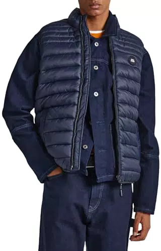 Pepe Jeans Balle Gillet Puffer Gilet, Azul, XL para Hombre