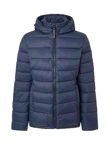 Pepe Jeans Maddie Short Puffer Jacket, Azul, L para Mujer
