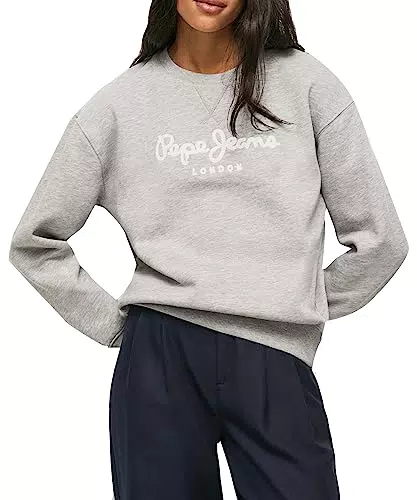 Pepe Jeans Nanette N Sweatshirt, Gris, XL para Mujer