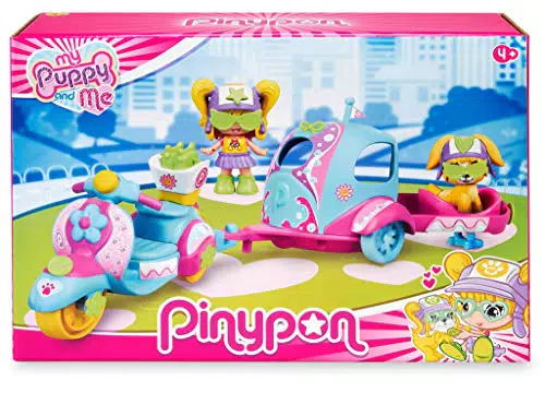 Pinypon. My Puppy and Me. Moto, Remolque y Figuras para niños y niñas de 4 a 8 años