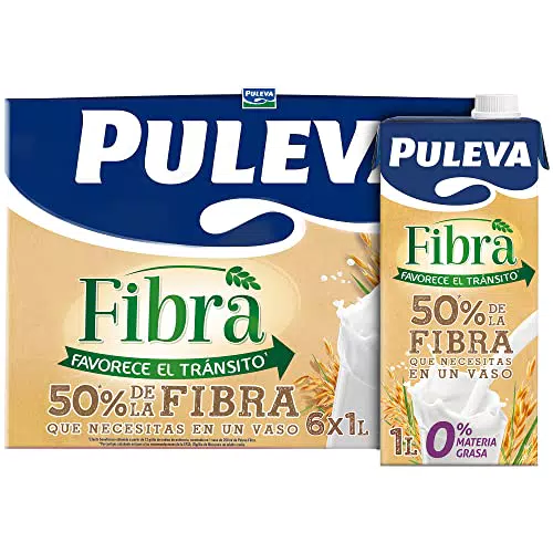 Puleva Leche con Fibra, 6 x 1