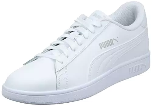 PUMA Smash V2 L, Trainers & Sneakers Unisex adulto, Puma White-Puma White