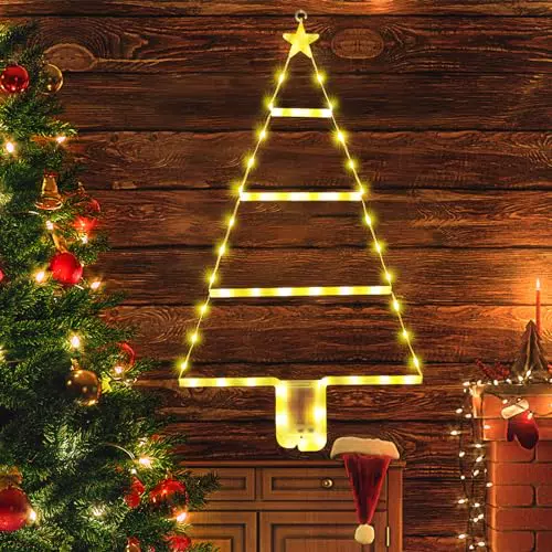 Qedertek Luces de Navidad Exterior 61 cm Arbol de Navidad Escalera