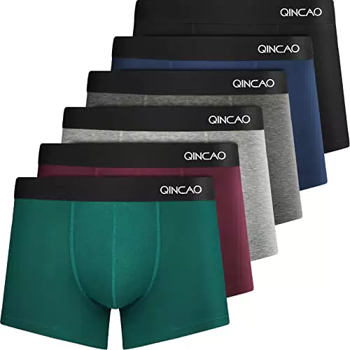 QINCAO Bóxers Ajustados para Hombre, Paquete de 6 Piezas