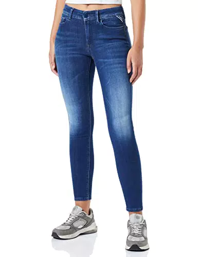 REPLAY Luzien Forever Blue Jeans, 009 Azul Medio, 26W x 30L para Mujer