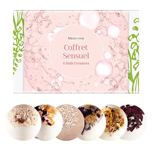 Set Sensual 6 Bombas de Baño Naturales Relajantes, Con Manteca de Karité Aceite de Almendra Dulce y Aceites Esenciales