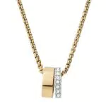 Skagen Collar Para Mujer Kariana, Longitud Total: 18 In Collar De Acero Inoxidable Dorado