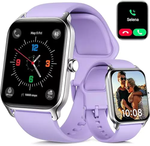 Smartwatch Mujer con llamada Bluetooth Reloj Inteligente Mujer Alexa Incorporado Reloj Inteligente IP68 Impermeable Reloj Inteligente Mujeres con Rastreador de Sueño Smartwatch para iOS Android