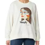 Springfield Sudadera, Beige, M para Mujer