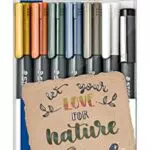 STAEDTLER 8321 TB7 - Estuche con 5 rotuladores metálicos punta pincel
