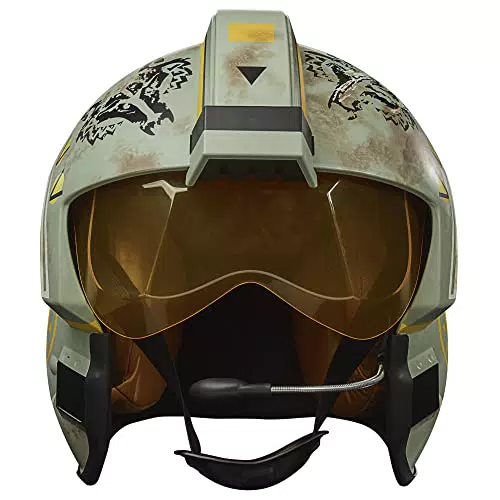 Star Wars The Black Series - Trapper Wolf - Casco electrónico The Mandalorian - Artículo para Juego de rol - Tamaño Real - Luces y Sonidos