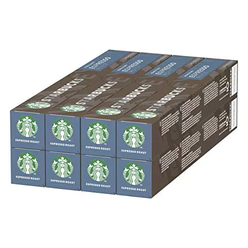 STARBUCKS Espresso Roast de Nespresso, Cápsulas de Café de Tueste Intenso 8 x 10