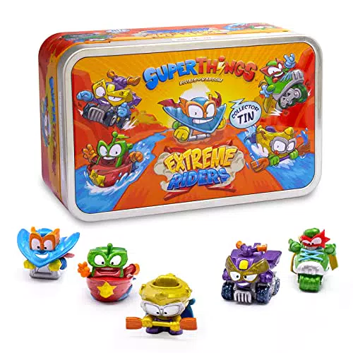 SUPERTHINGS - Tin Extreme Riders, 5 Superthings exclusivos con efecto metalizado