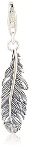Thomas Sabo Colgante Charm Pluma Charm Club de Mujer con Plata de Ley 925