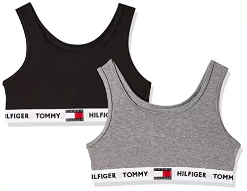 Tommy Hilfiger 2p Bralette 345 Sujetador, Opaco, Gris