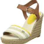 Tommy Hilfiger Mujer Alpargatas Espadrilles Feminine Crochet High Wedge Calzado de tela